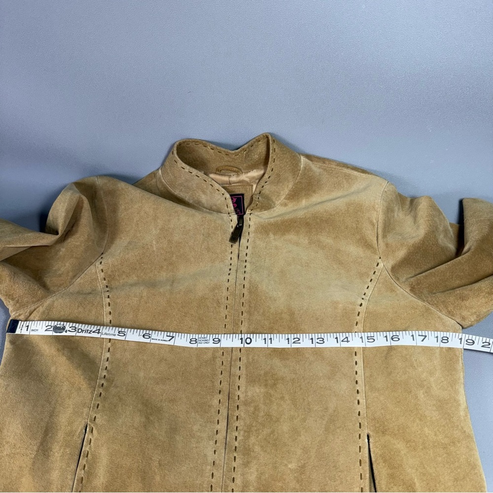 Gear For Sports Tan Suede Leather Jacket with Whipstitch Detail - Picture 9 of 12